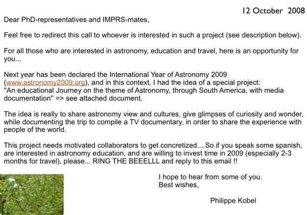 E-mail invitation to join GalileoMobile.